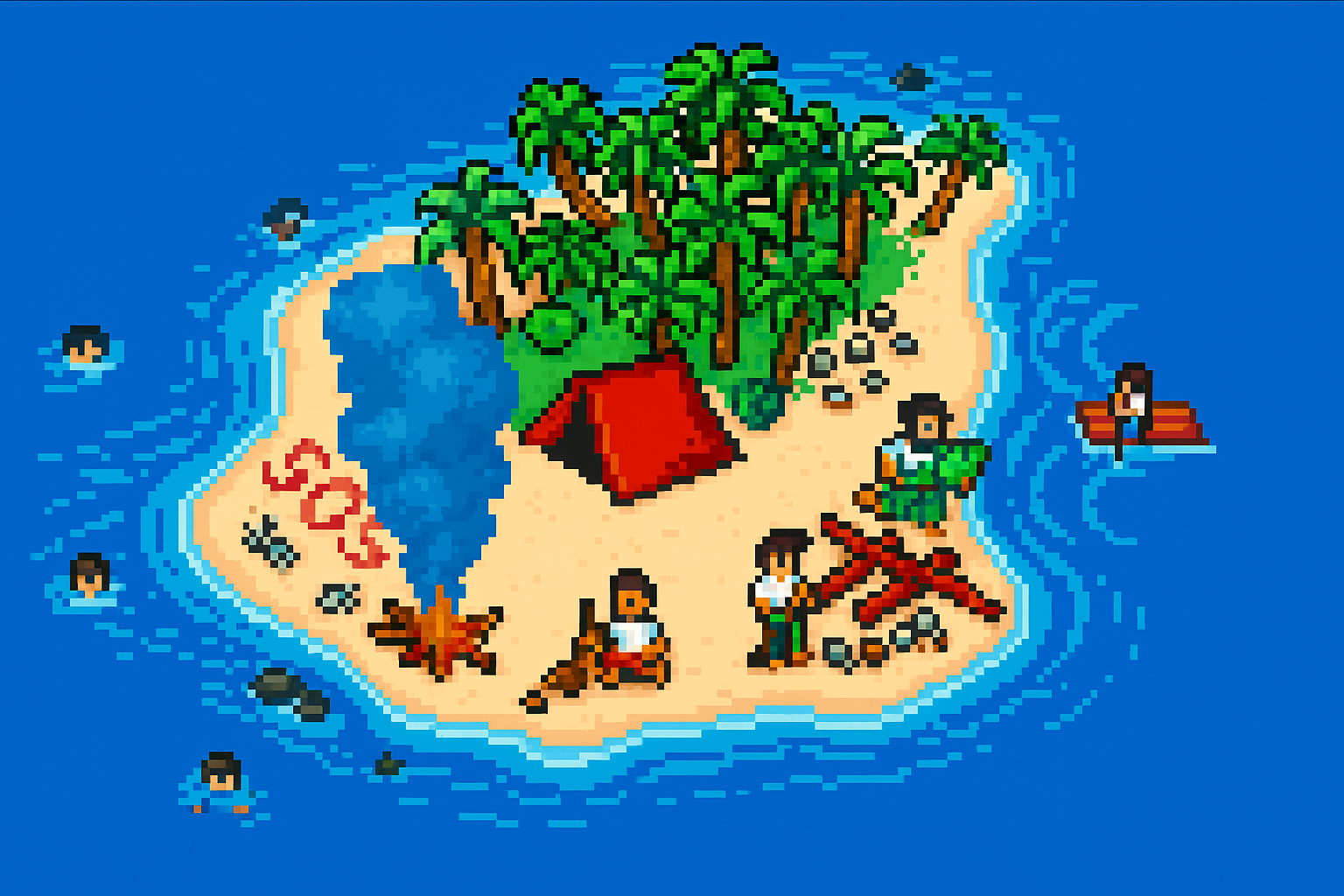 Captura de tela do aplicativo Desafio da Ilha